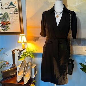 The Limited Black Wrap Dress .